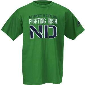  Adidas Notre Dame Fighting Irish Green Domination T shirt 