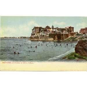  1900 Vintage Postcard View with the Porto dAnzio in the 