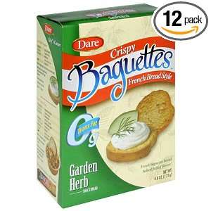 Dare Crispy Baguettes, Garden Herb, 4.8 Ounce Packages (Pack of 12 