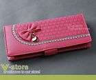 Lady Women Girl Long Wallet Purse Coin Bag Card Holder   Rose Bow 