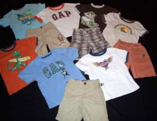 Boy GAP Surf Island Dino Safari shirts Plaid shorts 3 2  