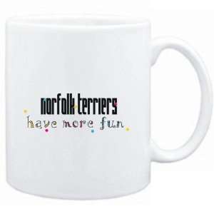  Mug White Norfolk Terriers have more fun Dogs