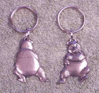   Panda Pewter Key Ring made by Danforth Pewterers in Vermont  