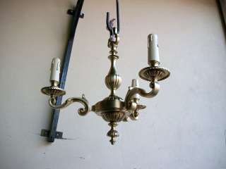 Nice Old French gilded bronze chandelier # 06238  