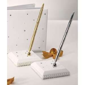   Guest Book Pen   Ivory Scattered Pearls and Crystals