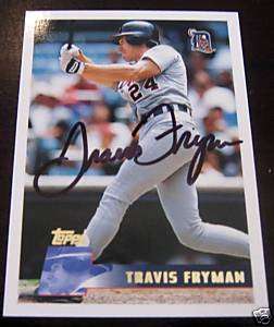 Travis Fryman Topps Official Hand Signed Card  