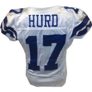 Sam Hurd Jersey   Cowboys #17 Game Worn White Football 