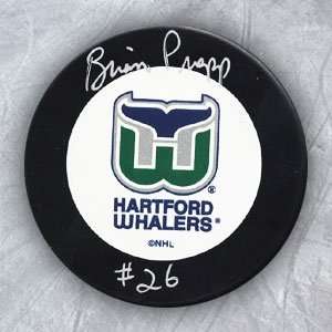  BRIAN PROPP Hartford Whalers SIGNED Hockey Puck Sports 