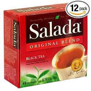 Salada Original Blend, Black Tea, 48 Count Boxes (Pack of 12)