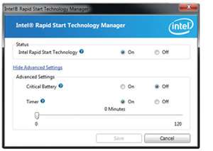 intel rapid start technology gets your device up and running faster 