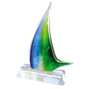  Caribbean Sea Glass Sail Ship Award