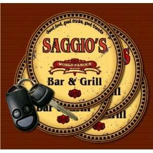  SAGGIOS Family Name Bar & Grill Coasters Kitchen 