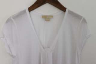 MICHAEL KORS WOMENS RUCHED TOP WHITE $69  