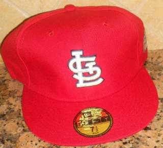 St Louis Cardinals Fitted Cap/Hat, Size 7, Red, with 2011 World Series 