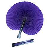 RTD Auctions   12 Solid Purple Paper Fan