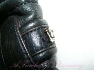 Makowsky Roxbury Leather Tote Handbag Purse Black  