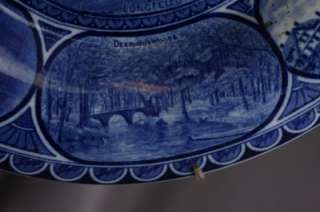 Flow Blue China Plate Rowland Marsellus Longfellow  
