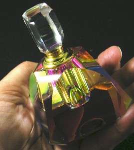 Rounded Pyramid Perfume Essential Oil Rainbow Bottle  