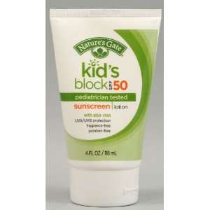  Natures Gate Kids Block SPF 50 Sunscreen Lotion   4 Fl 