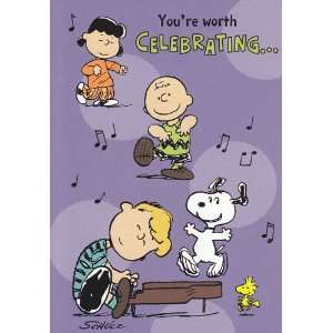  Greeting Card Birthday Peanuts Youre Worth Celebrating 