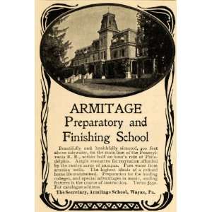  1902 Ad Armitage Preparatory & Finishing School Wayne 