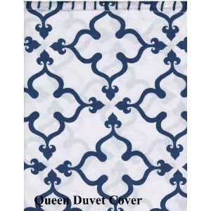 John Robshaw Pipal Indigo Queen Duvet Cover 