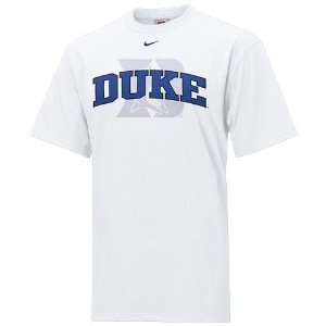  Nike Duke Blue Devils White In and Out T shirt Sports 