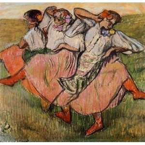   oil paintings   Edgar Degas   24 x 24 inches   Three Russian Dancers