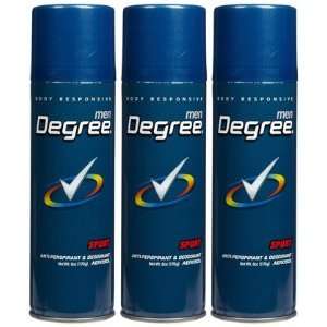 Degree Mens Aerosol Anti Perspirant & Deodorant Sport 6 oz, 3 ct 