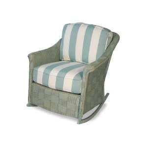   Wicker Cushion Arm Rocker Patio Lounge Chair Ash Patio, Lawn & Garden