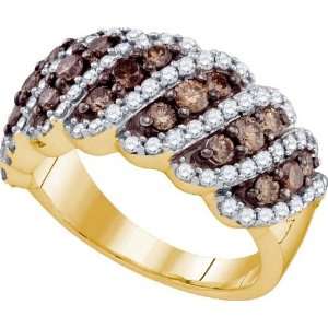 Awesome Ring Delicately Crafted in 10K Two Tone Gold, Ornate with 88 