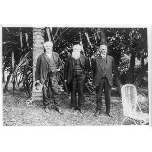 Thomas Edison,John Burroughs,Henry Ford posed,home,Ft Myers,Florida,FL 