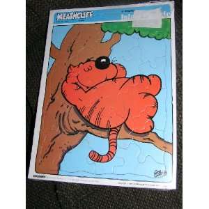 1981 Heathcliff the Cat in a Tree Inlaid Frame Puzzle by Warren Paper 
