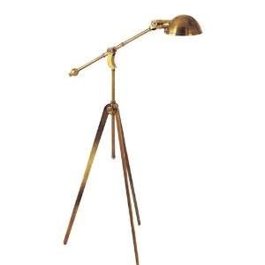   Chart House 1 Light Boom Arm Pharmacy Floor Lamp in Antique Burnished