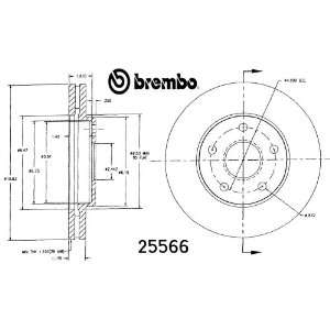  Brembo BDR25566 Toyota Brake Rotor Automotive