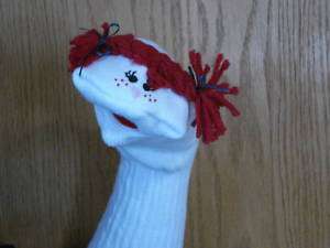 Sock Puppet Red Braids Girl Theater Roleplaying School  