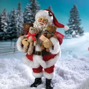  10 Fabriche Red White Santa Claus Holding Teddy Bears and 