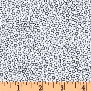  44 Wide Black & White 2012 Star White/Black Fabric By 