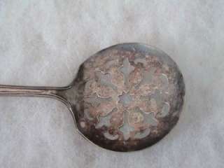   Silverplate Slotted Flat Spoon ~ Wm Rogers Mfg. Co.~ 