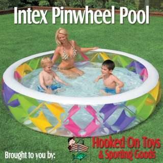 Intex Pinwheel Inflatable Kids Pool 90 x 22   Kiddie Pool #56494 