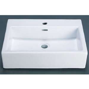  Ronbow 200212 8 WH Rectangle Ceramic Vessel Sink with 