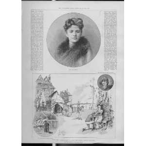  Miss Ada Behan Antique Print Portrait Actor