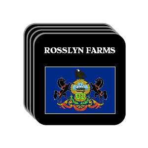  US State Flag   ROSSLYN FARMS, Pennsylvania (PA) Set of 4 