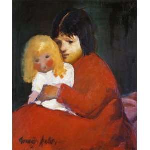   George Benjamin Luks   24 x 30 inches   Girl with D