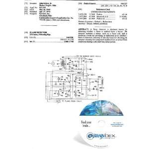  NEW Patent CD for FLAME DETECTOR 