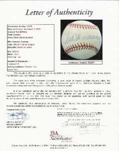 TED WILLIAMS Signed Autograph AUTO OAL Baseball JSA COA  