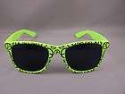 Green white black risky business wayfarer sunglasses  