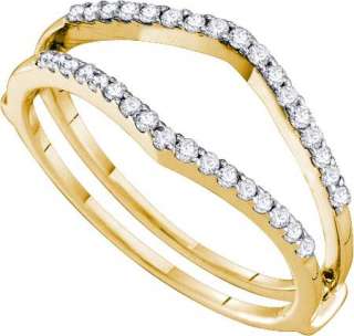 14K WHITE GOLD ENGAGEMENT RING ENHANCER WRAP GUARD DIAMOND 0.25 CTS 