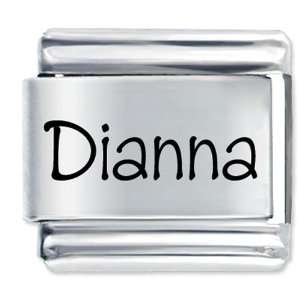  Name Dianna Laser Italian Charms Pugster Jewelry