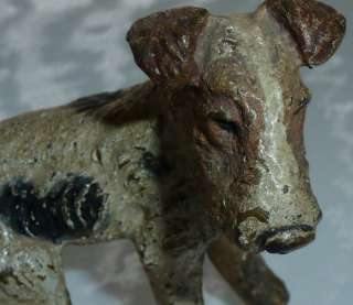 WIRE FOX TERRIER COLD PAINTED BRONZE DOG ANIMAL FIGURE VINTAGE  